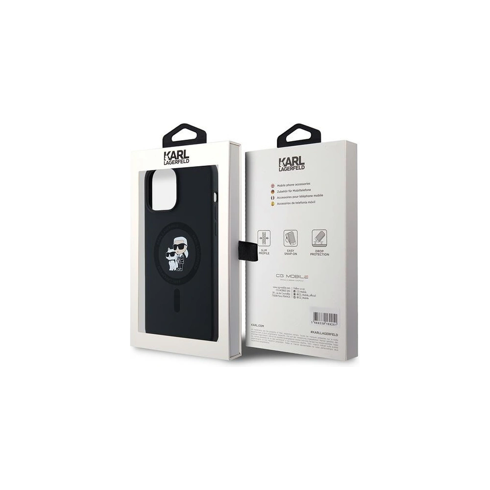 Hurtownia GSM - Etui Karl Lagerfeld KLHMP13LSCMKCRHK Apple iPhone 13 / 13 Pro hardcase Silicone Karl & Choupette MagSafe černý/black - KLD2012 - {ean13} - Hurt