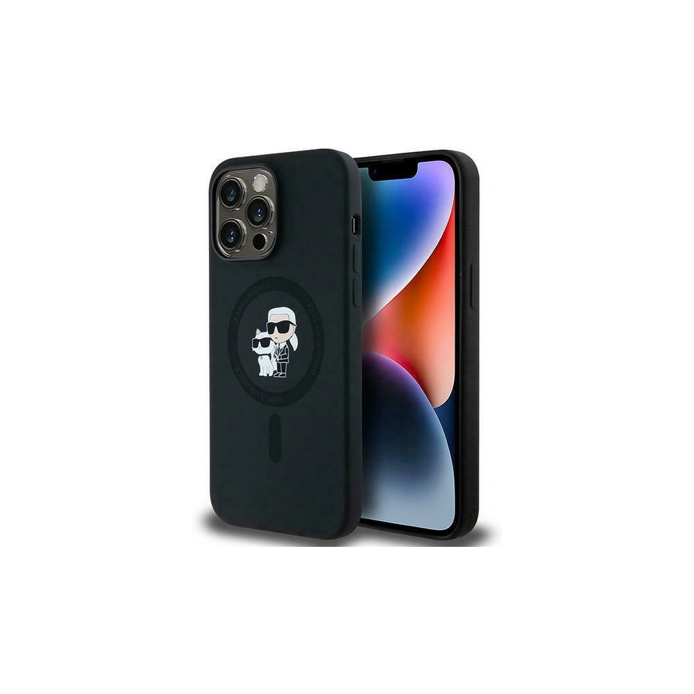 Wholesale Karl Lagerfeld KLHMP14LSCMKCRHK Apple iPhone 14 Pro hardcase Silicone Karl & Choupette MagSafe black - KLD2018 - {ean13} - Hurt