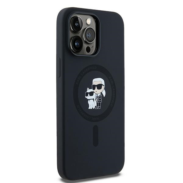 Kryt Karl Lagerfeld KLHMP14LSCMKCRHK Apple iPhone 14 Pro hardcase Silicone Karl & Choupette MagSafe black