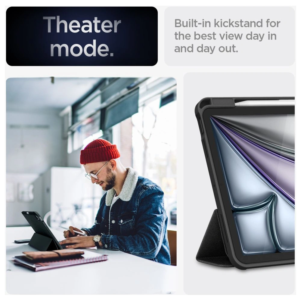 Hurtownia GSM - Etui Spigen Urban Fit Apple iPad Air 10.9 2020/2022 (4. és 5. generáció) / iPad Air 11 2024 (6. generáció) fekete - SPN3413 - {ean13} - Hurt
