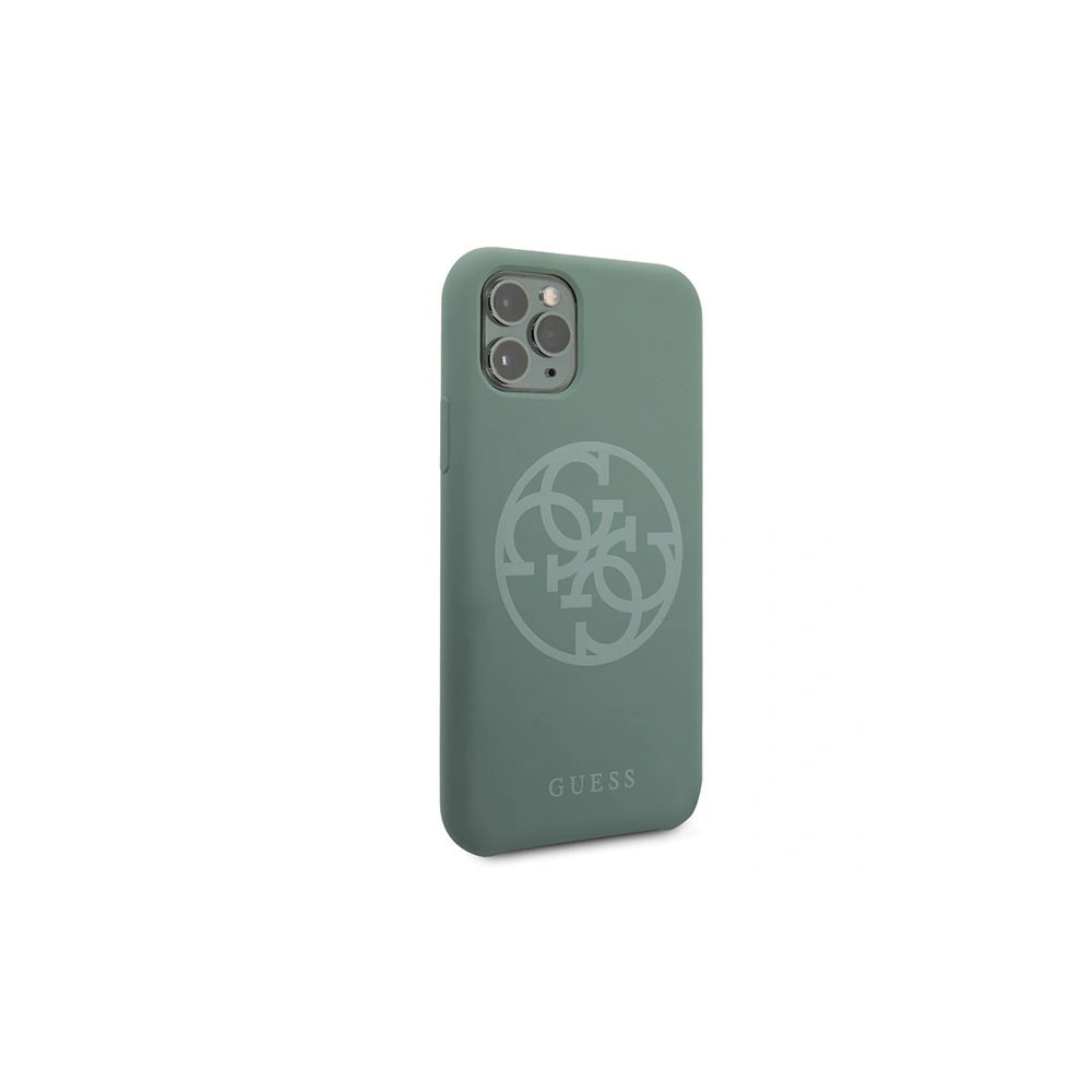 Hurtownia GSM - Etui Guess GUHCN65LS4GKA Apple iPhone 11 Pro Max khaki hard case Silicone 4G Tone On Tone - GUE271KHA - {ean13} - Hurt