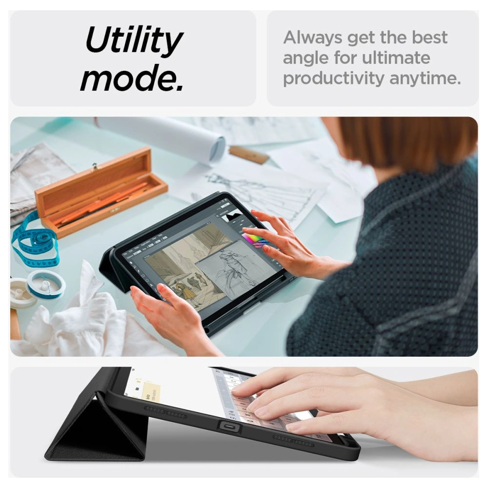 Hurtownia GSM - Etui Spigen Urban Fit Apple iPad Air 10.9 2020/2022 (4. și 5. generație) / iPad Air 11 2024 (6. generație) negru - SPN3413 - {ean13} - Hurt