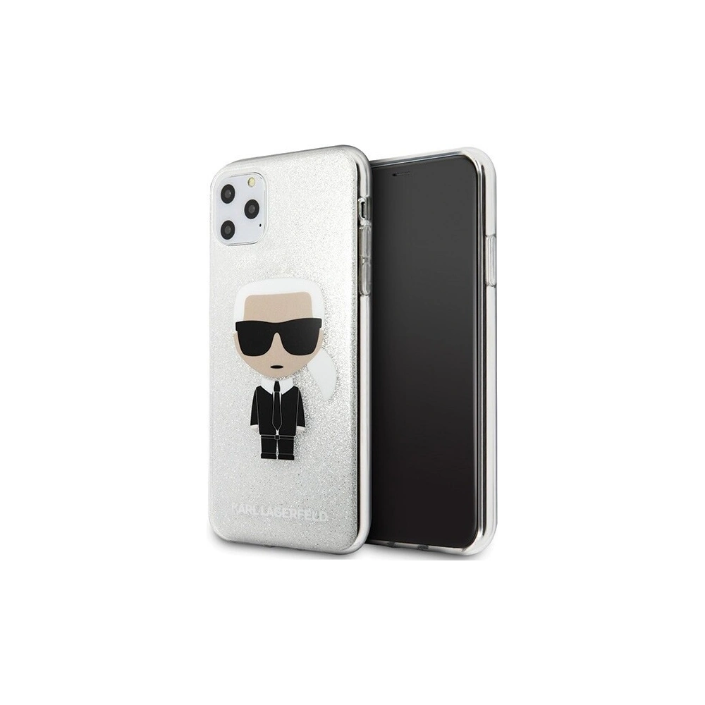 Hurtownia GSM - Karl Lagerfeld KLHCN65TPUTRIKSL iPhone 11 Pro Max srebrny/silver Glitter Ikonik Karl - KLD183SLV - {ean13} - Hurt