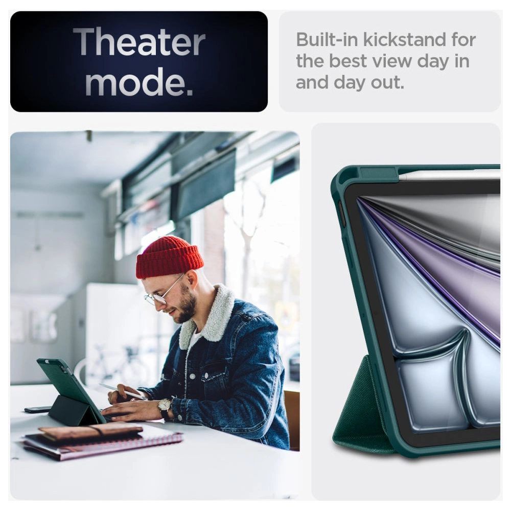 Wholesale Spigen Urban Fit Apple iPad Air 10.9 2020/2022 (4, 5 gen) / iPad Air 11 2024 (6 gen) midnight green - SPN3414 - {ean13} - Hurt