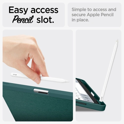 Etui Spigen Urban Fit Apple iPad Air 10.9 2020/2022 (4. i 5. generacji) / iPad Air 11 2024 (6. generacji) midnight green