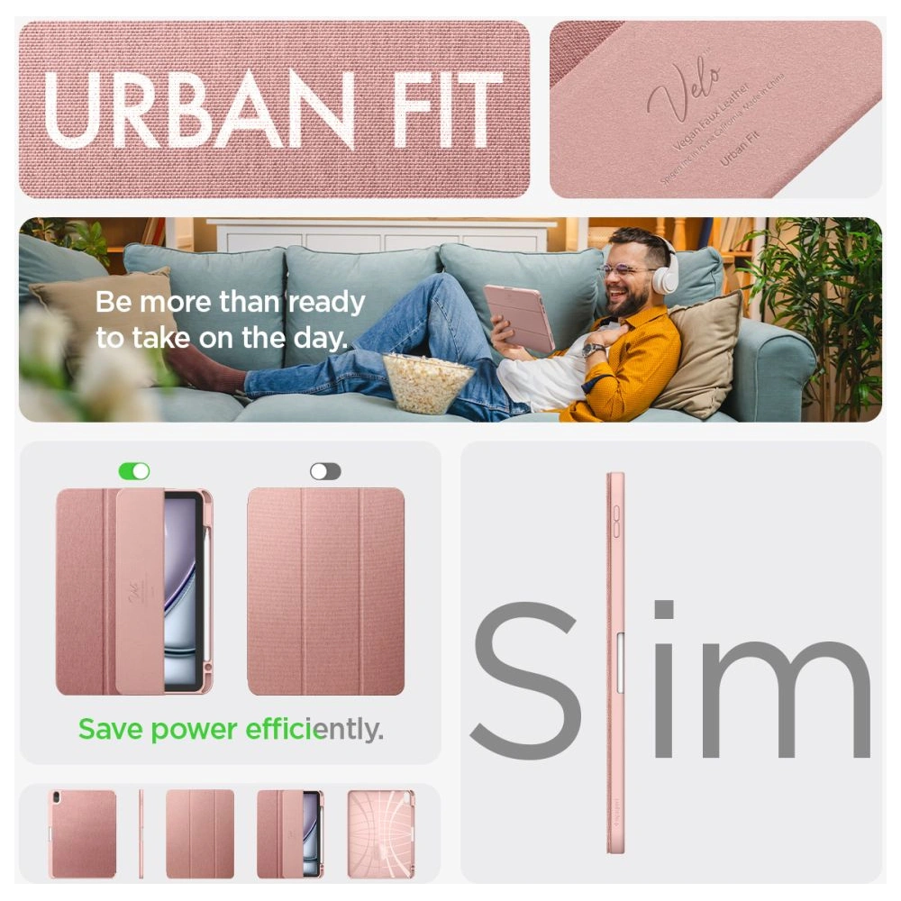 Hurtownia GSM - Case Spigen Urban Fit Apple iPad Air 10.9 2020/2022 (4. und 5. Generation) / iPad Air 11 2024 (6. Generation) roségold - SPN3415 - {ean13} - Hurt