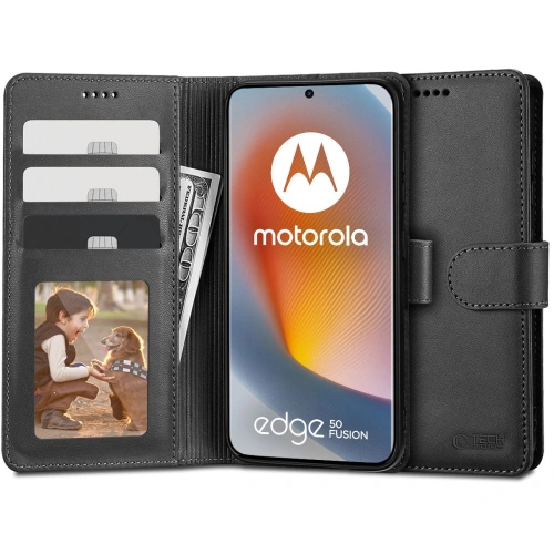 Etui Tech-Protect Wallet Motorola Edge 50 Fusion 5G black