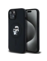 Etui Karl Lagerfeld KLHMP15MSCMKCRHK Apple iPhone 15 Plus / 14 Plus hardcase din silicon Karl & Choupette MagSafe negru/black