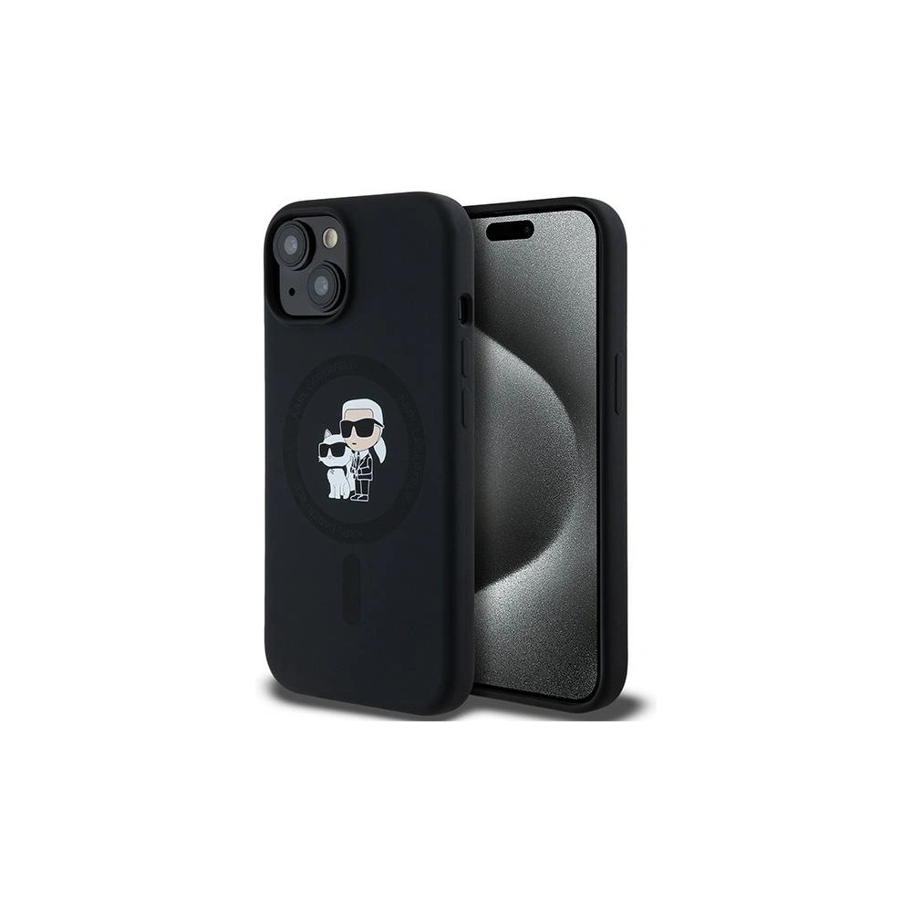 Hurtownia GSM - Etui Karl Lagerfeld KLHMP15MSCMKCRHK Apple iPhone 15 Plus / 14 Plus hardcase silikonové Karl & Choupette MagSafe černé/black - KLD2026 - {ean13} - Hurt