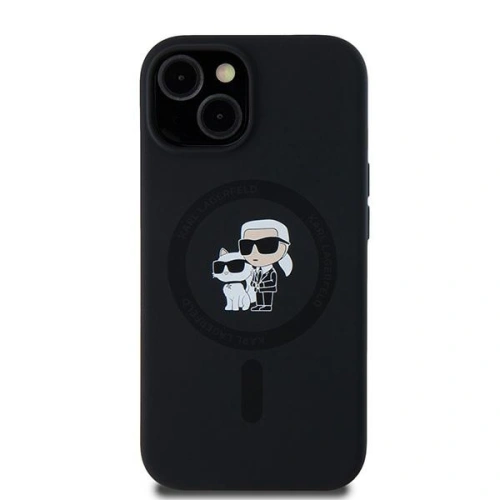 Etui Karl Lagerfeld KLHMP15MSCMKCRHK Apple iPhone 15 Plus / 14 Plus hardcase Silicone Karl & Choupette MagSafe czarny/black