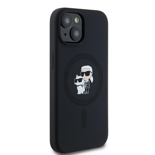 Kryt Karl Lagerfeld KLHMP15MSCMKCRHK Apple iPhone 15 Plus / 14 Plus hardcase Silicone Karl & Choupette MagSafe black