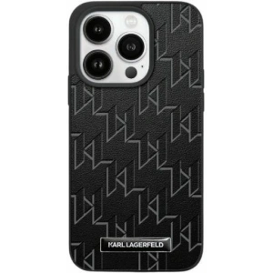 Hurtownia GSM - Case Karl Lagerfeld KLHMP15SPKHPORPK Apple iPhone 15 / 14 / 13 Hardcase Leder Monogram Metall-Logo schwarz/black - KLD2028 - {ean13} - Hurt