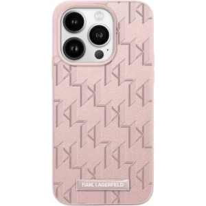 Hurtownia GSM - Case Karl Lagerfeld KLHMP15XPKHPORPP Apple iPhone 15 Pro Max Hardcase Leder Monogram Metalllogo rosa/pink - KLD2032 - {ean13} - Hurt