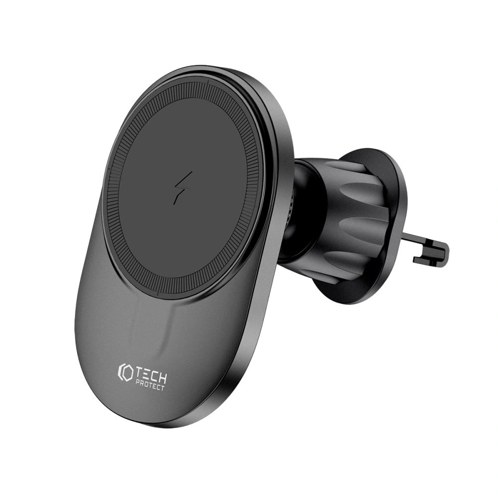 Hurtownia GSM - [OUTLET] Auto-Halterung mit kabellosem MagSafe-Ladegerät Tech-Protect MM15W-V1 Dashboard- und Lüftungshalterung kabelloses Ladegerät 15W Schwarz - OT-658 - {ean13} - Hurt