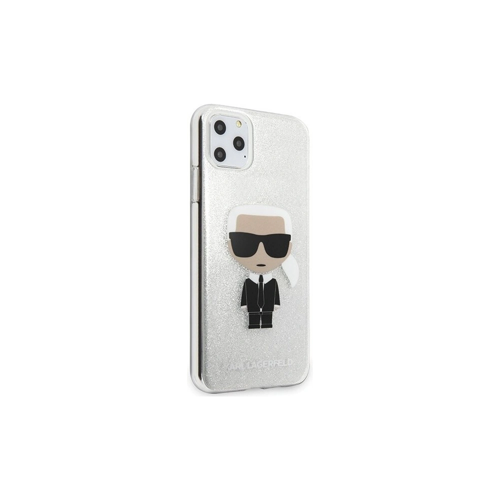 Karl Lagerfeld KLHCN65TPUTRIKSL iPhone 11 Pro Max srebrny/silver Glitter Ikonik Karl