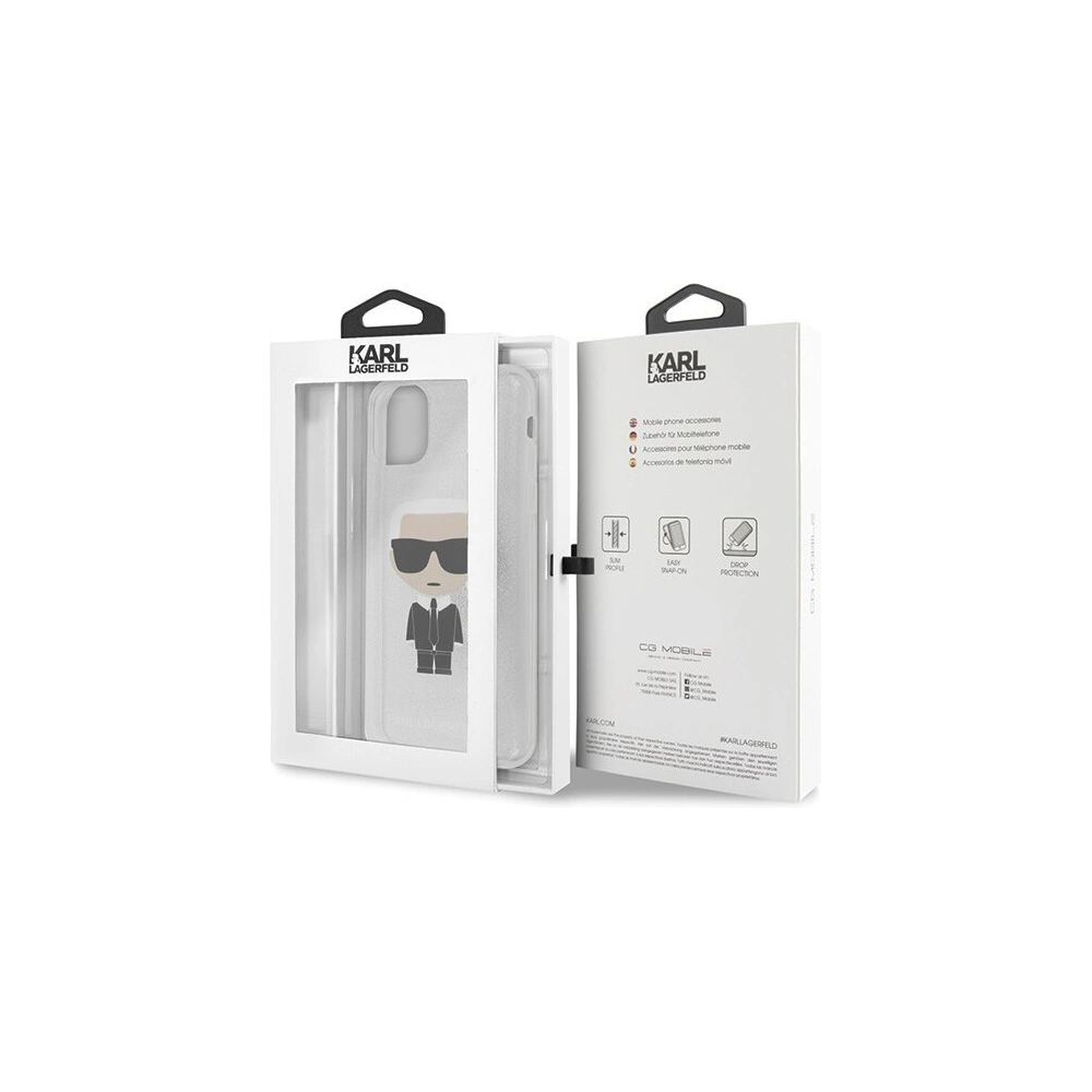 Hurtownia GSM - Karl Lagerfeld KLHCN65TPUTRIKSL iPhone 11 Pro Max srebrny/silver Glitter Ikonik Karl - KLD183SLV - {ean13} - Hurt
