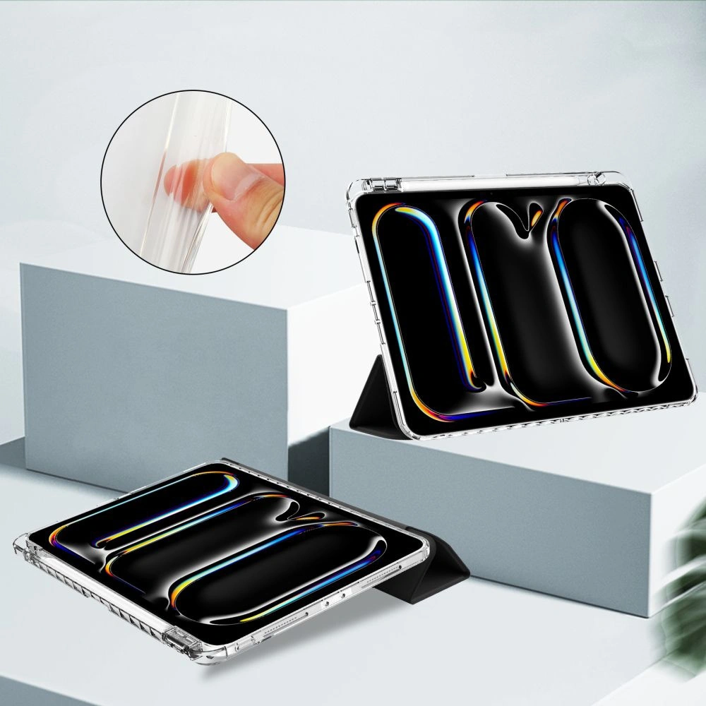 Hurtownia GSM - Etui Tech-protect SmartCase Pen Hybrid Apple iPad Pro 11" 2024 (5. generációs) fekete/tiszta - THP2834 - {ean13} - Hurt
