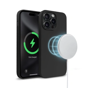 Hurtownia GSM - Etui Crong színes borító Magnetic Apple iPhone 15 Pro MagSafe fekete - CRG750 - {ean13} - Hurt