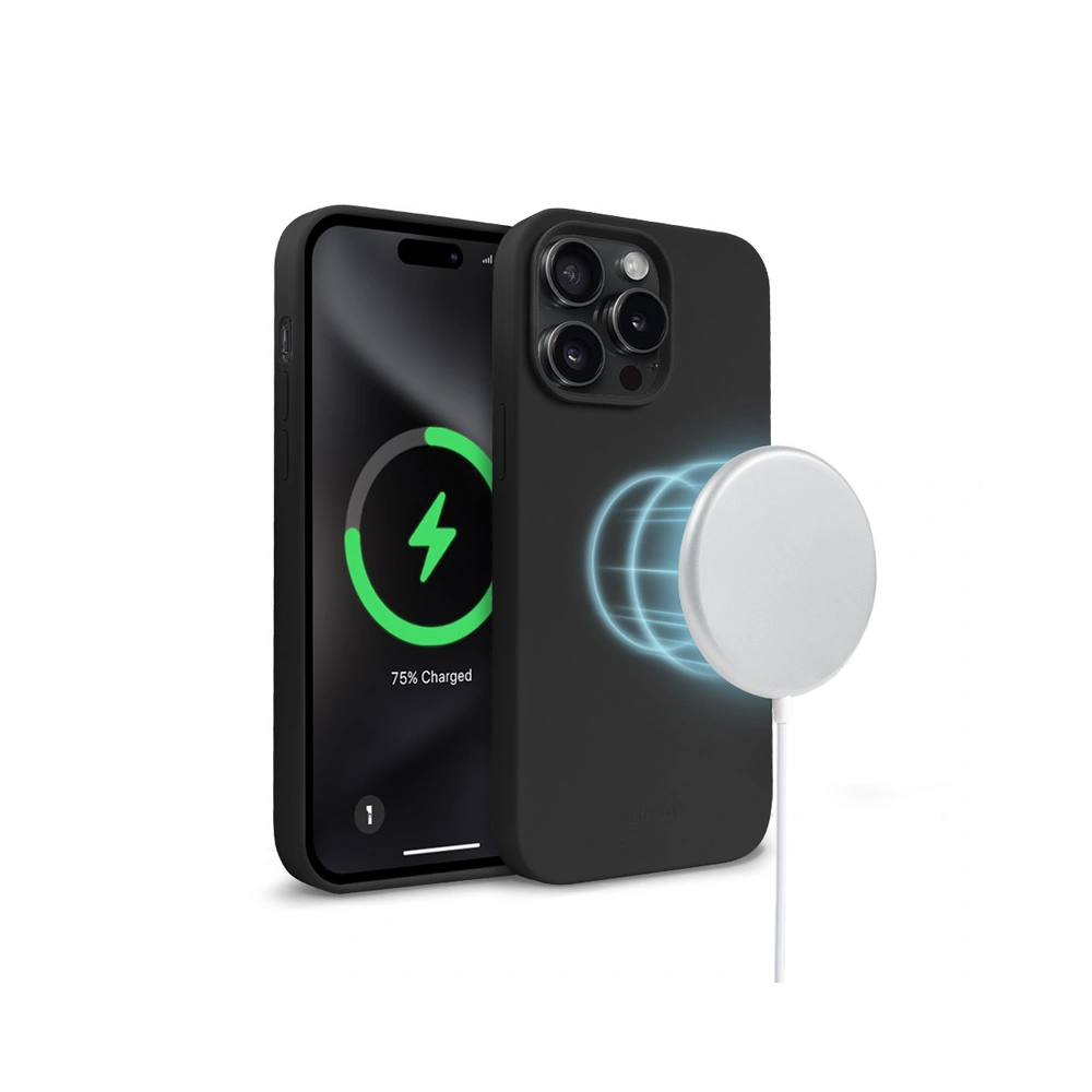 Hurtownia GSM - Etui Crong színes borító Magnetic Apple iPhone 15 Pro MagSafe fekete - CRG750 - {ean13} - Hurt
