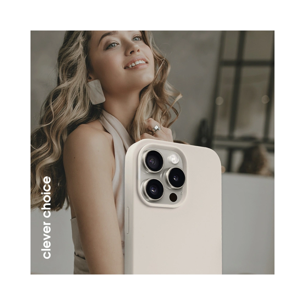 Wholesale Crong Color Cover Magnetic Apple iPhone 15 Pro MagSafe stone beige - CRG752 - {ean13} - Hurt