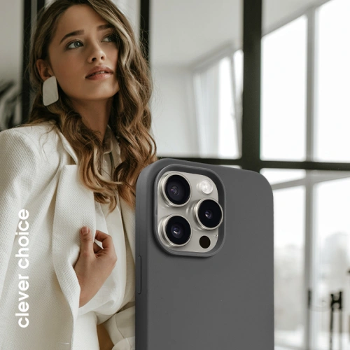 Etui Crong Color Cover Magnetic Apple iPhone 15 Pro MagSafe tytanowy