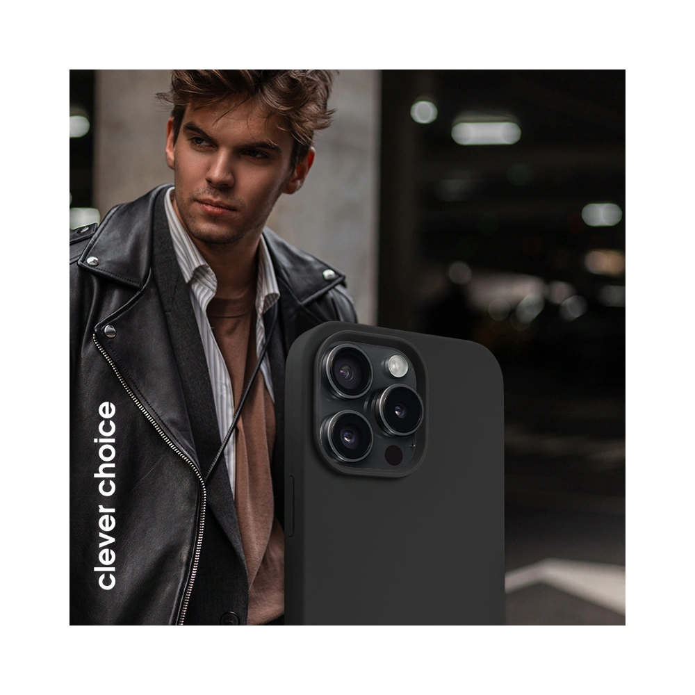 Wholesale Crong Color Cover Magnetic Apple iPhone 15 Pro Max MagSafe black - CRG754 - {ean13} - Hurt