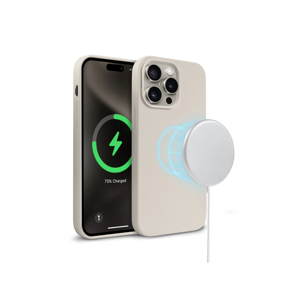Hurtownia GSM - Etui Crong Color Cover Magnetic Apple iPhone 15 Pro Max MagSafe kamienny beż - CRG756 - {ean13} - Hurt