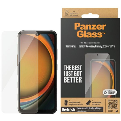 PanzerGlass Distributor - 5711724073656 - PZG648 - PanzerGlass Ultra-Wide Fit Samsung Galaxy Xcover 7 / Xcover 6 Pro - B2B homescreen