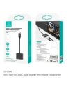 Hurtownia GSM - Adapter USAMS AU15 US-SJ598 USB-C / jack 3.5m DAC, USB-C PD 60W schwarz/black - USA1106 - {ean13} - Hurt