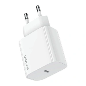 USAMS T65 US-CC226 USB-C 20W PD Gyors Töltő fehér