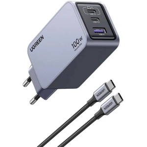 Hurtownia GSM - Síťová nabíječka UGREEN Nexode Pro 100W GaN USB-A, 2xUSB-C šedá - UGR1837 - {ean13} - Hurt