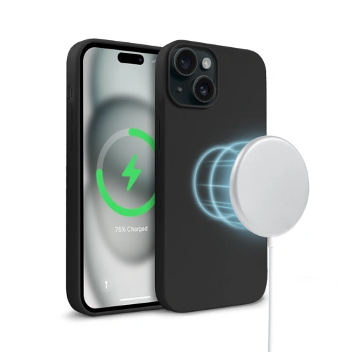 Etui Crong Color Cover Magnetic Apple iPhone 15 MagSafe czarny