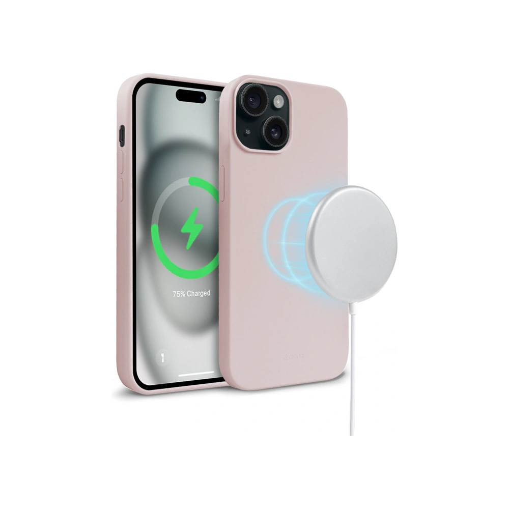 Hurtownia GSM - Etui Crong Color Cover Magnetic Apple iPhone 15 MagSafe pískový růžový - CRG761 - {ean13} - Hurt