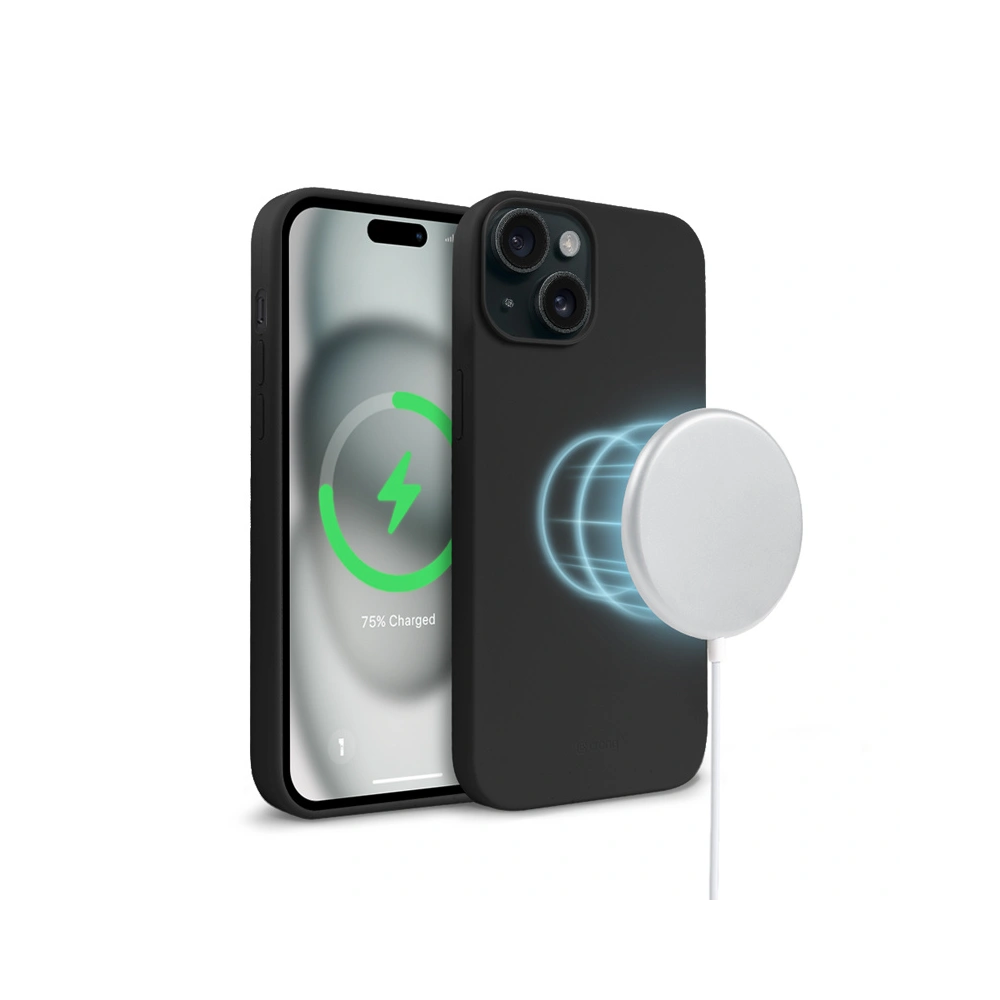 Hurtownia GSM - Etui Crong Color Cover Magnetic Apple iPhone 15 Plus MagSafe černé - CRG763 - {ean13} - Hurt