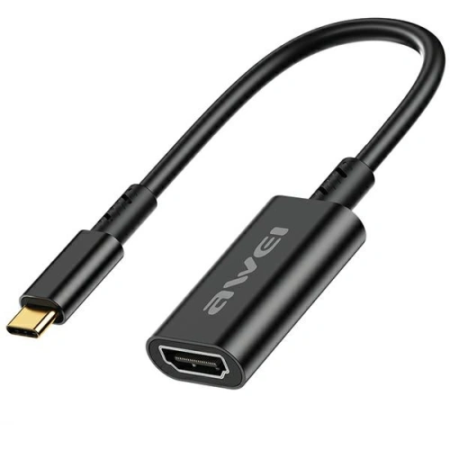 Adapter AWEI CL-217T USB-C / HDMI 4K@30HZ czarny/black