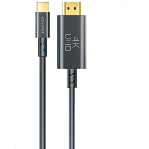 Awei Distributor - 6954284009294 - AWEI191 - AWEI CL-212T cable USB-C / HDMI 4K@30HZ black - B2B homescreen