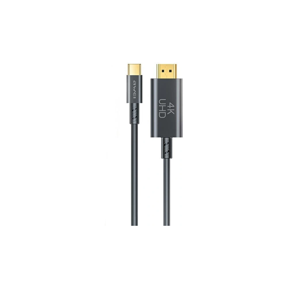 Hurtownia GSM - Kabel AWEI CL-212T USB-C / HDMI 4K@30HZ černý/black - AWEI191 - {ean13} - Hurt