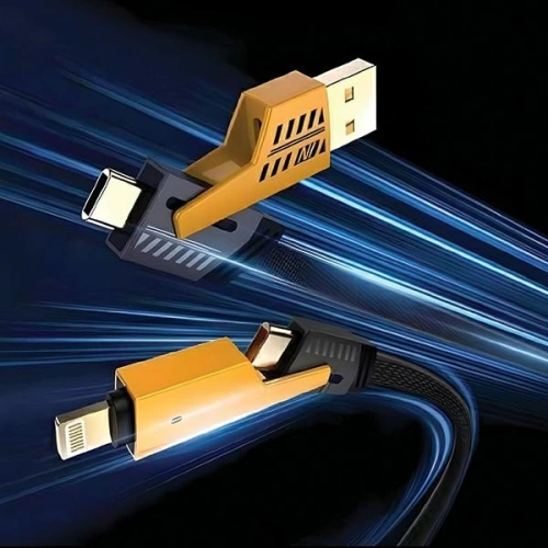 Kabel 4w1 AWEI CL-226 USB-C / Lightning czarny/black