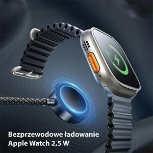 Hurtownia GSM - Cablul 3w1 AWEI W23 USB-C 100W / Lightning 10W / Watch 2.5W negru/black - AWEI193 - {ean13} - Hurt