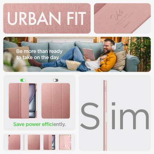 Etui Spigen Urban Fit Apple iPad Air 13" 2024 (6. generacji) Rose Gold