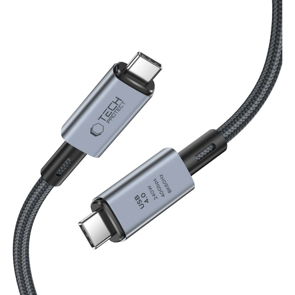 Hurtownia GSM - Kabel Tech-Protect Ultraboost Max USB-C / USB-C Thunderbolt 4.0 8K 40Gbps PD 240W 100cm Grey - THP2841 - {ean13} - Hurt