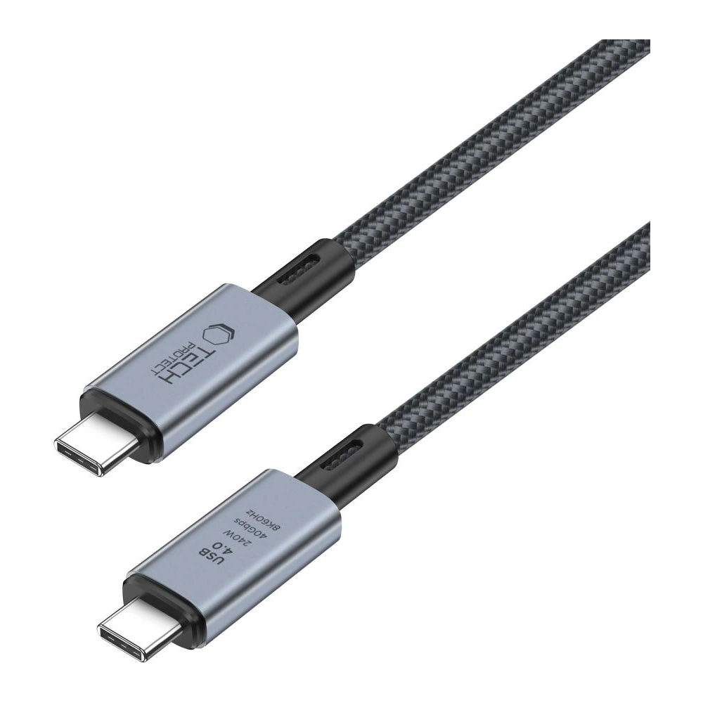Hurtownia GSM - Kabel Tech-Protect Ultraboost Max USB-C / USB-C Thunderbolt 4.0 8K 40Gbps PD 240W 100cm Grey - THP2841 - {ean13} - Hurt