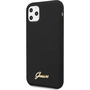 Hurtownia GSM - Etui Guess GUHCN65LSLMGBK Apple iPhone 11 Pro Max black/czarny hard case Silicone Vintage Gold Logo - GUE273BLK - {ean13} - Hurt