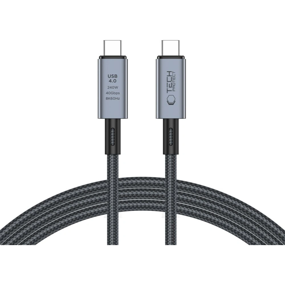 Hurtownia GSM - Kabel Tech-Protect Ultraboost Max USB-C / USB-C Thunderbolt 4.0 8K 40Gbps PD 240W 200cm Grey - THP2846 - {ean13} - Hurt