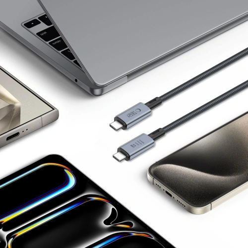 Kabel Tech-Protect Ultraboost Max USB-C / USB-C Thunderbolt 4.0 8K 40Gbps PD 240W 200cm Grey