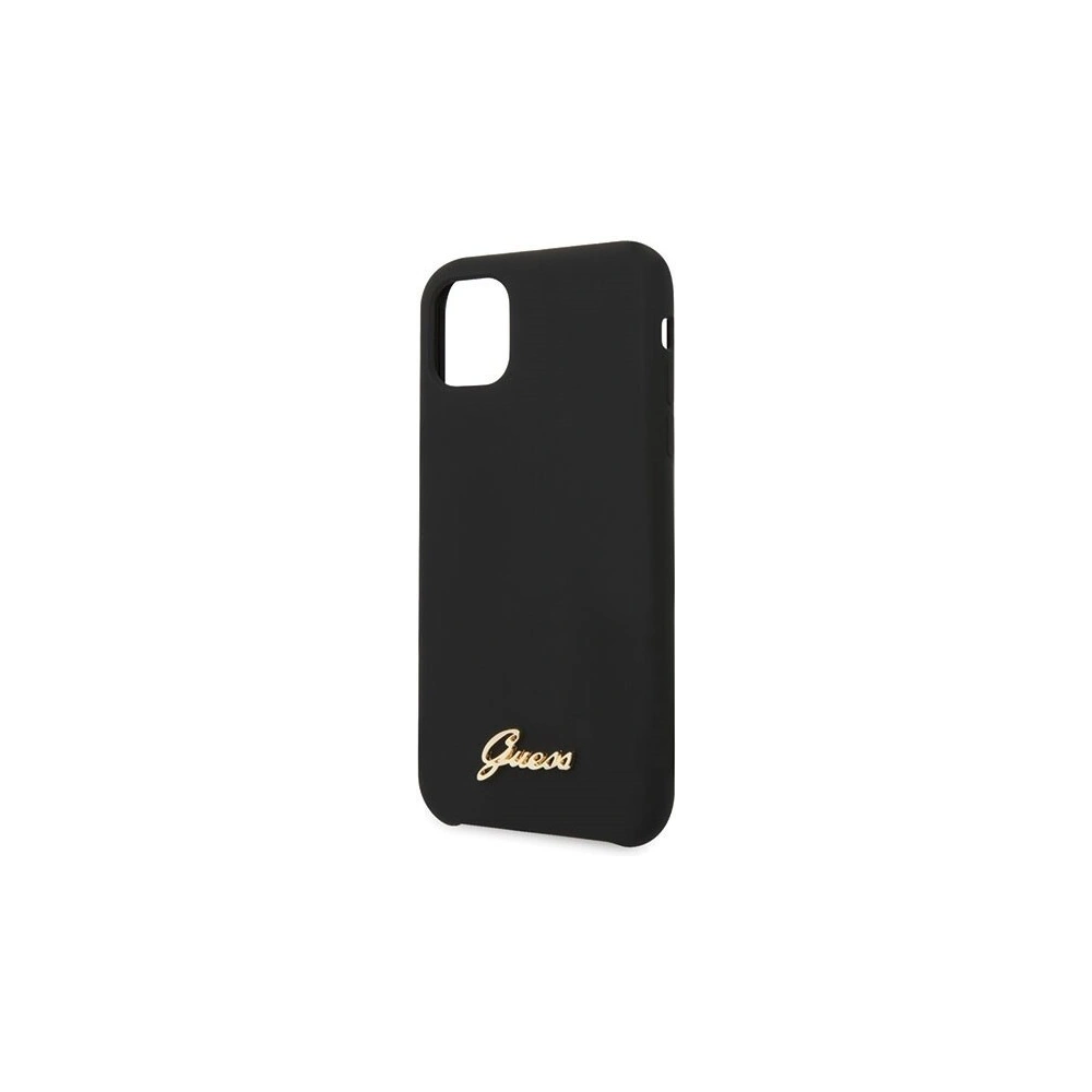 Hurtownia GSM - Etui Guess GUHCN65LSLMGBK Apple iPhone 11 Pro Max black/czarny hard case Silicone Vintage Gold Logo - GUE273BLK - {ean13} - Hurt