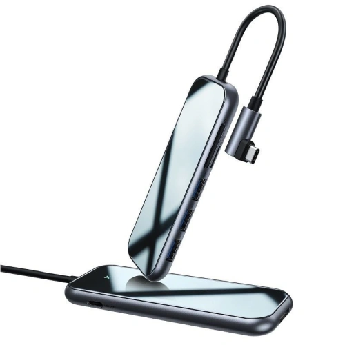 Adapter 6w1 Baseus Hub USB-C na 3x USB 3.0 + HDMI + USB-C PD + SD/microSD