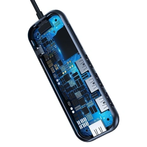 Adapter 6w1 Baseus Hub USB-C na 3x USB 3.0 + HDMI + USB-C PD + SD/microSD