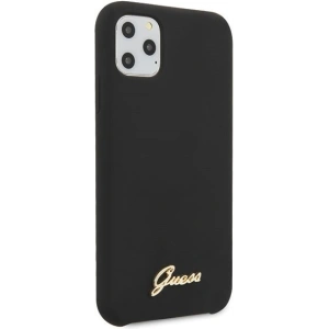 Hurtownia GSM - Etui Guess GUHCN65LSLMGBK Apple iPhone 11 Pro Max schwarz/czarny Hartschale Silikon Vintage Gold Logo - GUE273BLK - {ean13} - Hurt