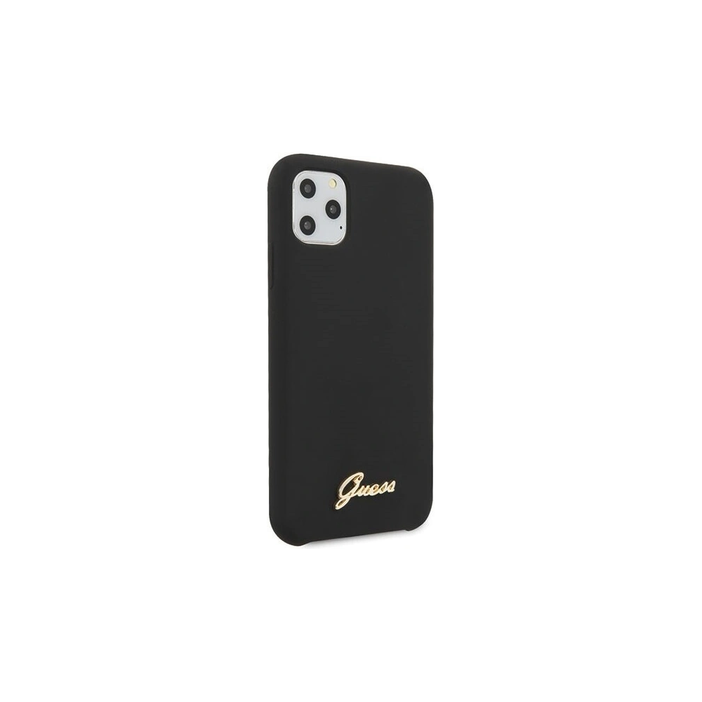 Hurtownia GSM - Etui Guess GUHCN65LSLMGBK Apple iPhone 11 Pro Max black/czarny hard case Silicone Vintage Gold Logo - GUE273BLK - {ean13} - Hurt